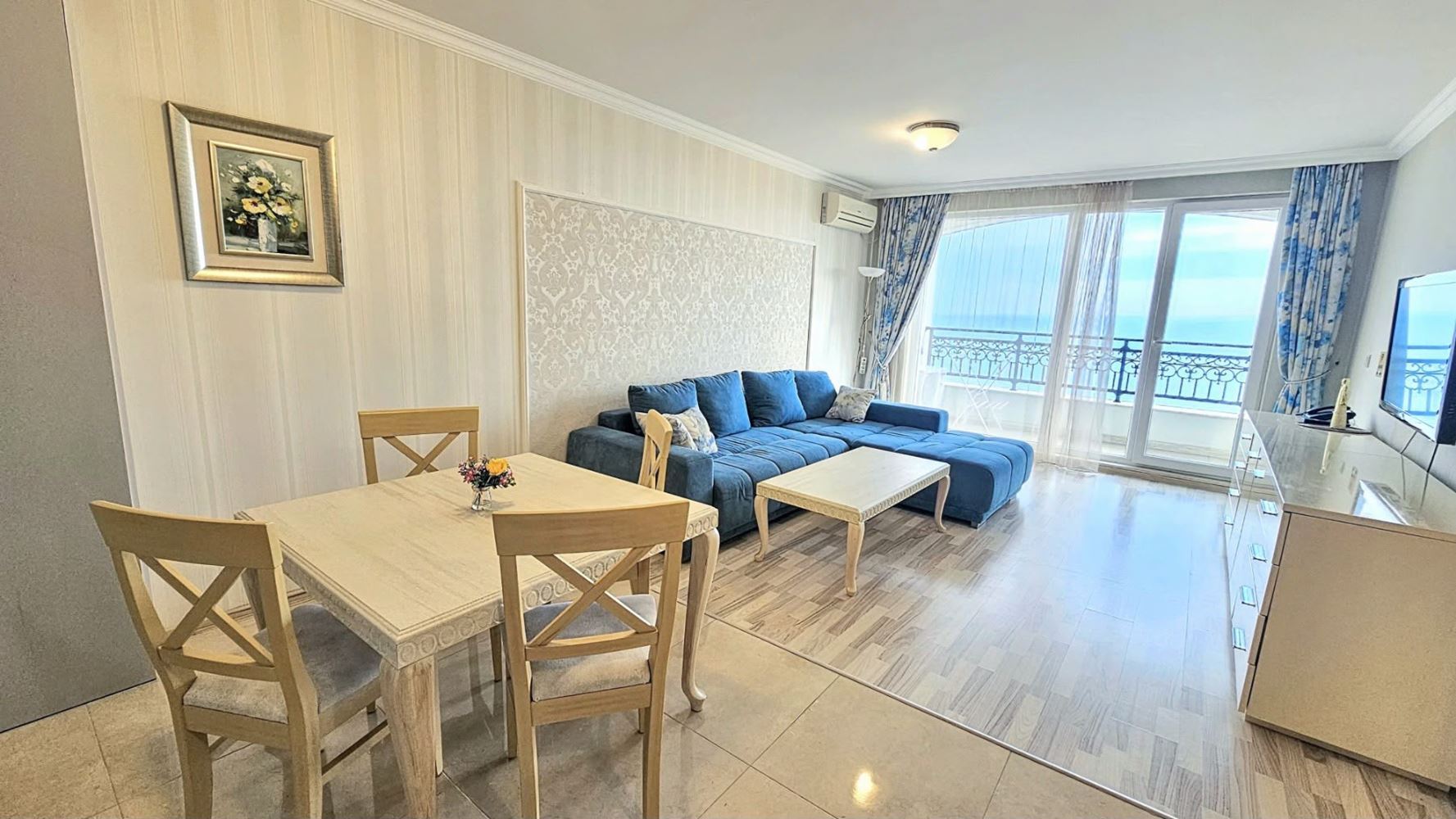 One-Bedroom Apartment on the First Line in Pomorie with Panoramic Sea View and Excellent Amenities