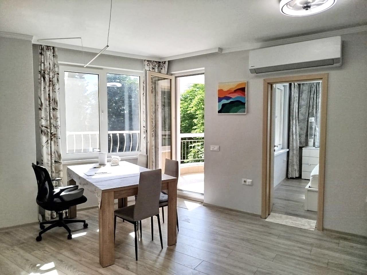 Two-room apartment 100 metres from the beach in Nessebar – tranquillity, greenery and an excellent location