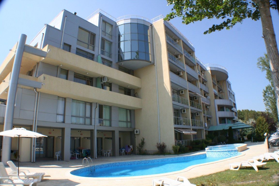 Furnished apartment with one bedroom in Sunny Beach – functional property with amenities and low maintenance fee