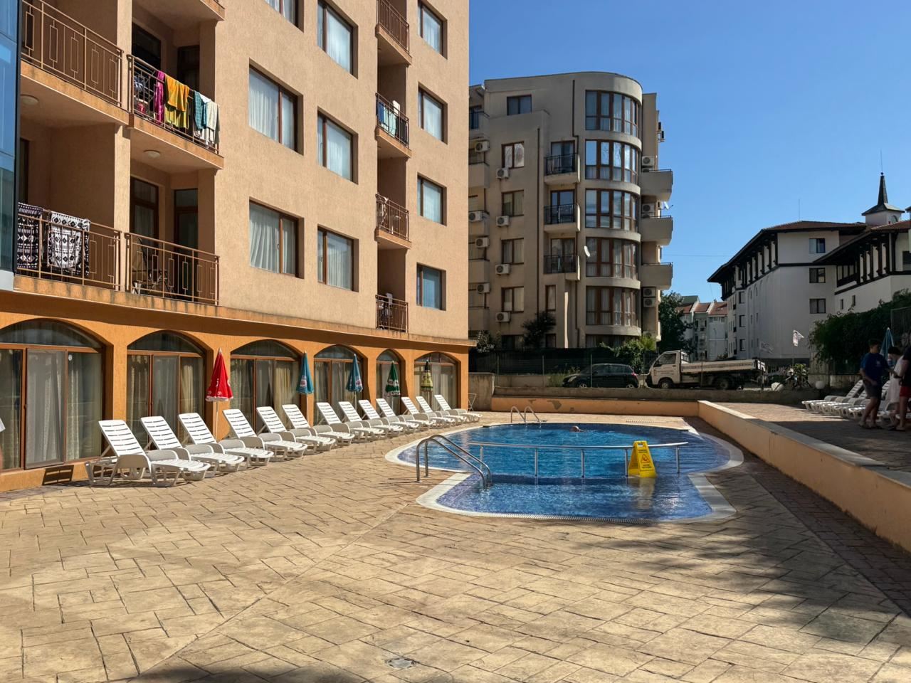 One-Bedroom Apartment with Pool View – Only 300 m from the Sea in Sunny Beach