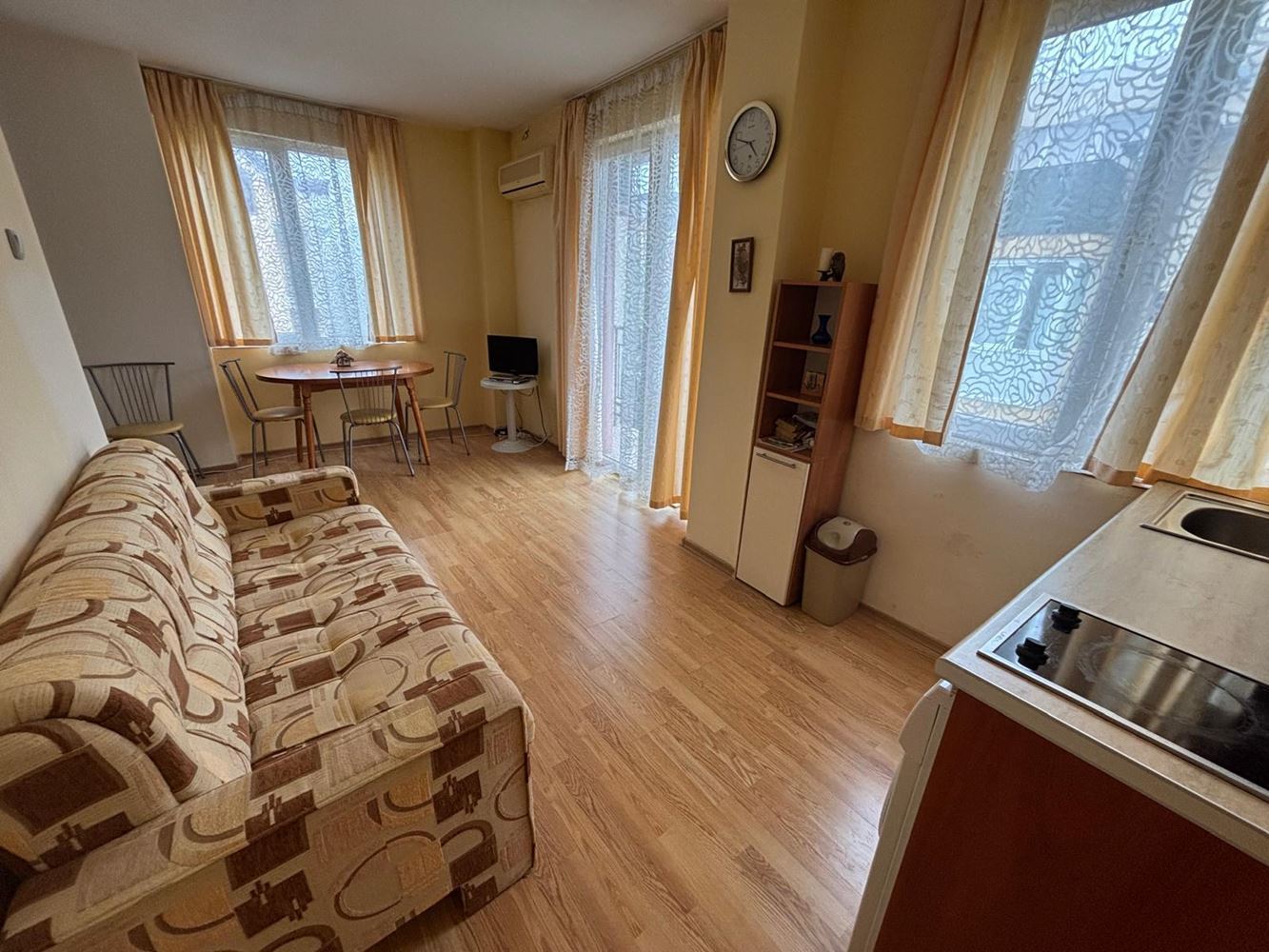 Spacious Studio Apartment Without Maintenance Fee in Nessebar in an Excellent Location Close to the Sea