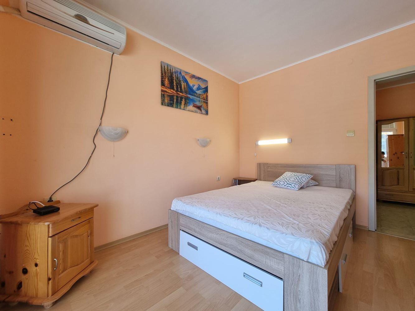 Furnished apartment with one bedroom in Sunny Beach – functional property with amenities and low maintenance fee