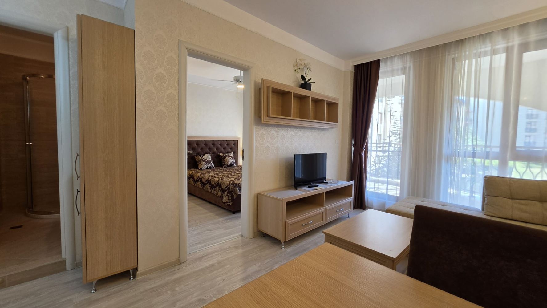 Two-room apartment in Sunny Beach in an impressive complex with a peaceful resort atmosphere