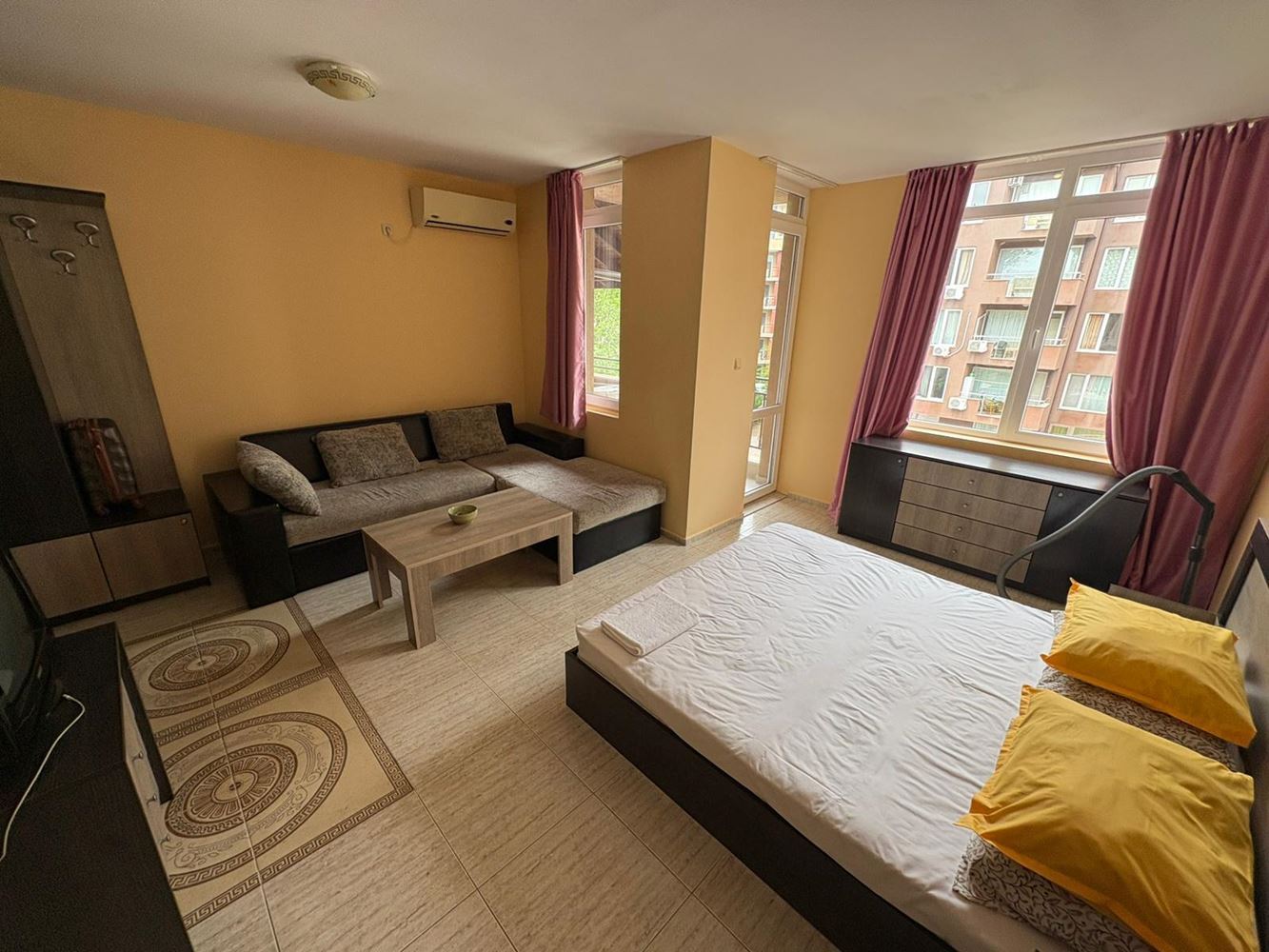 Spacious studio in Sunny Beach – southern part, excellent location near Cacao Beach