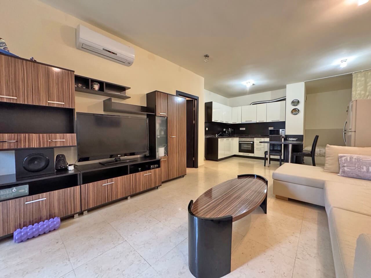 Elegant One-Bedroom Apartment on the First Sea Line in Sveti Vlas with Direct Access to Garden and Pool