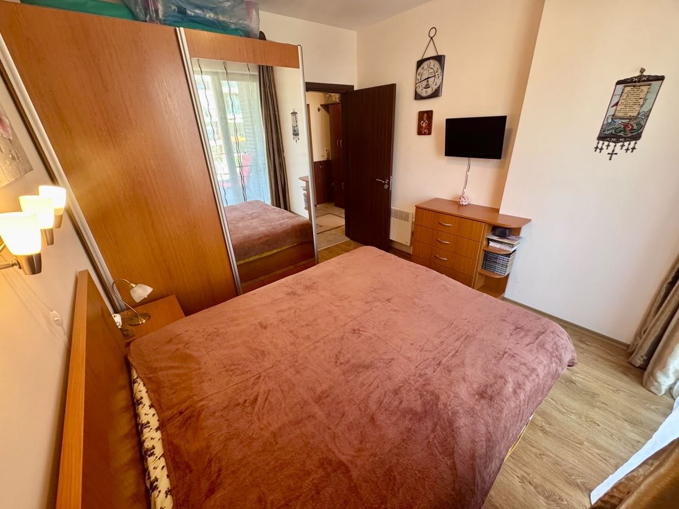 Comfortable One-Bedroom Apartment with a Spacious Terrace and Pool View in a Luxury Complex in Nessebar