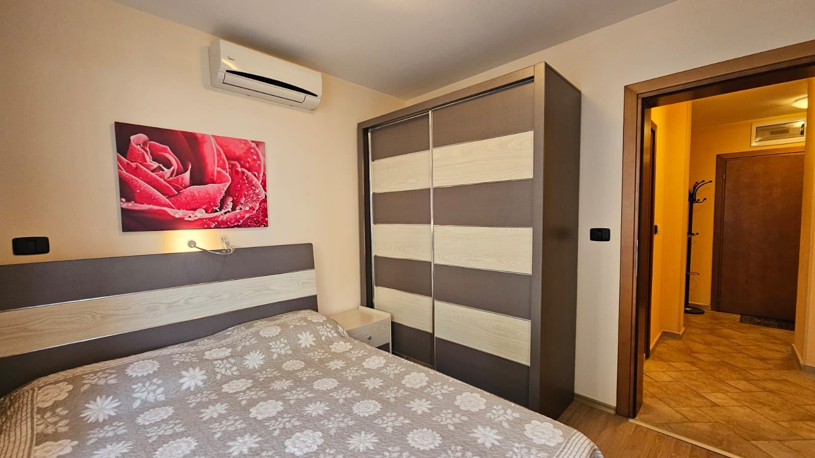 Cozy and stylishly furnished one-bedroom apartment with partial sea view