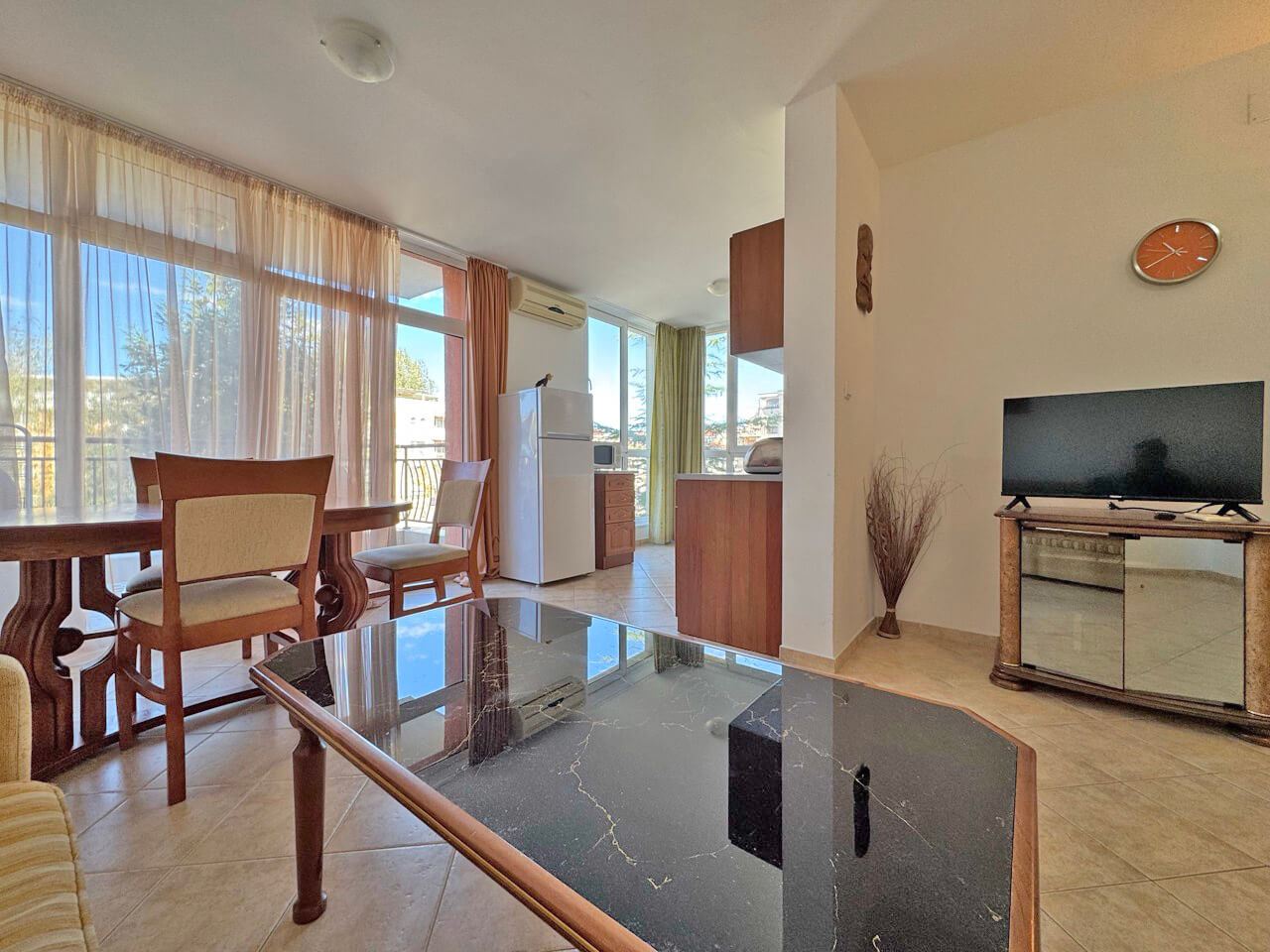 Furnished Apartment with Pool View in a Peaceful Green Area in Sunny Beach