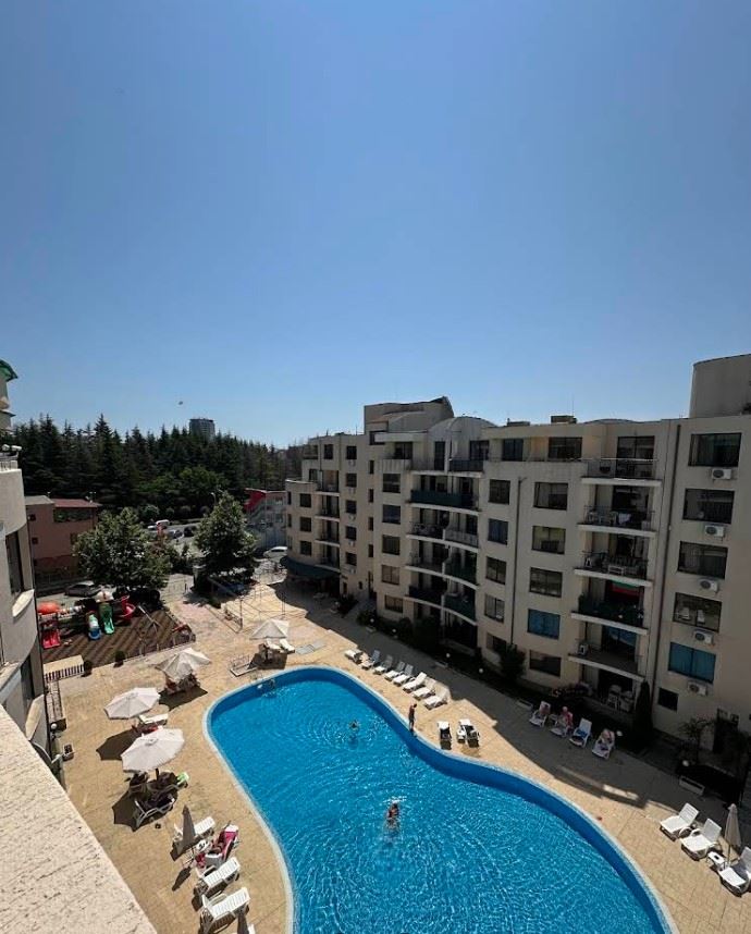 Panoramic studio on the top floor in Sunny Beach – tranquility, space, and a sense of freedom