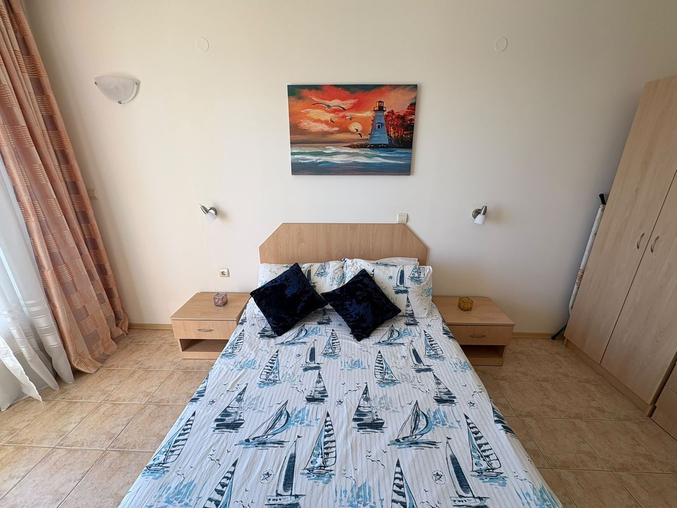 First Line in Sveti Vlas – Spacious One-Bedroom Apartment with Sea View