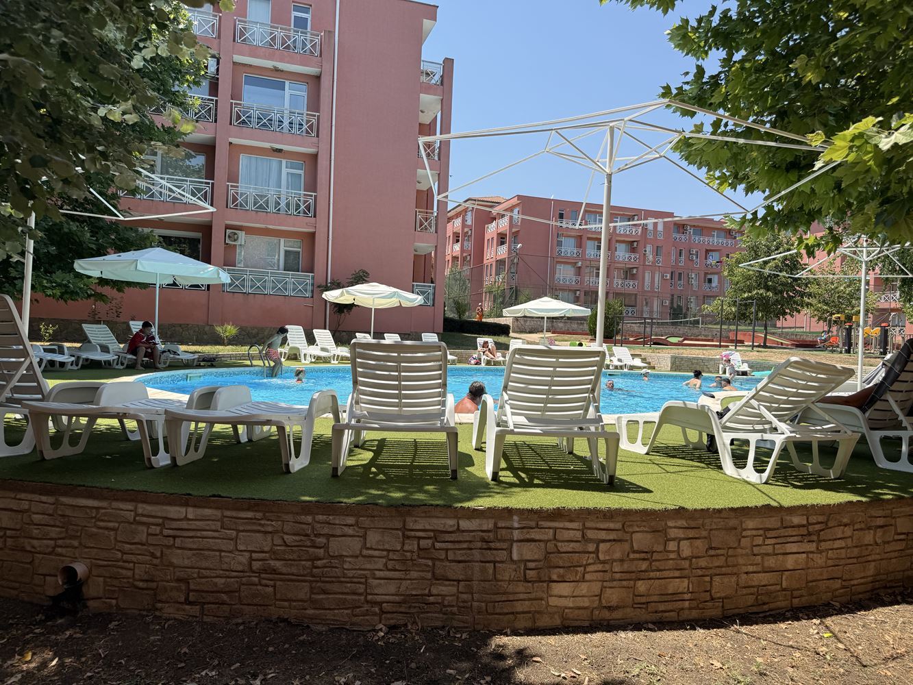 Furnished One-Bedroom Apartment with Pool View in Sunny Beach