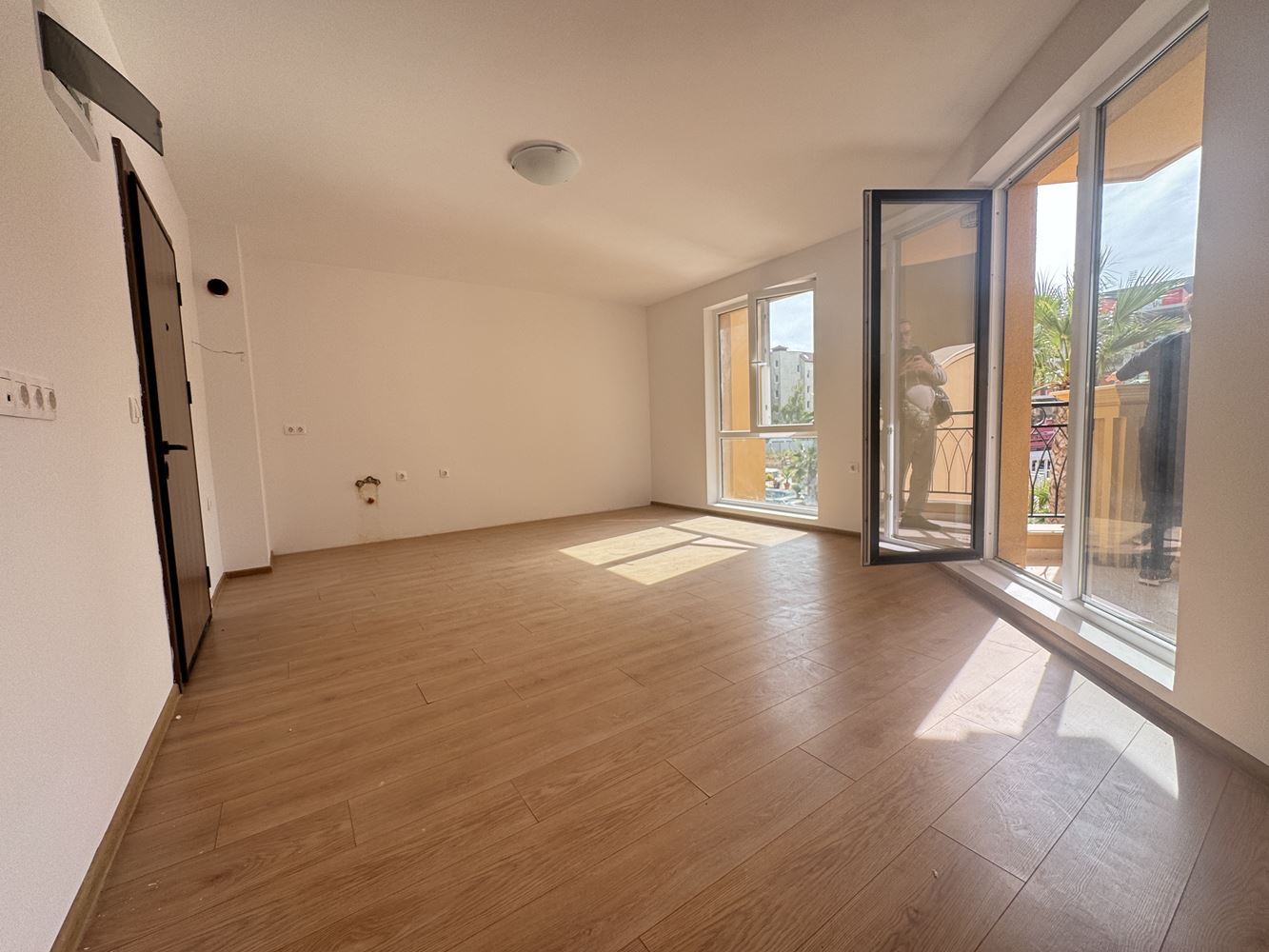 Studio in a new luxury complex in Sunny Beach with a view of the pool and garden