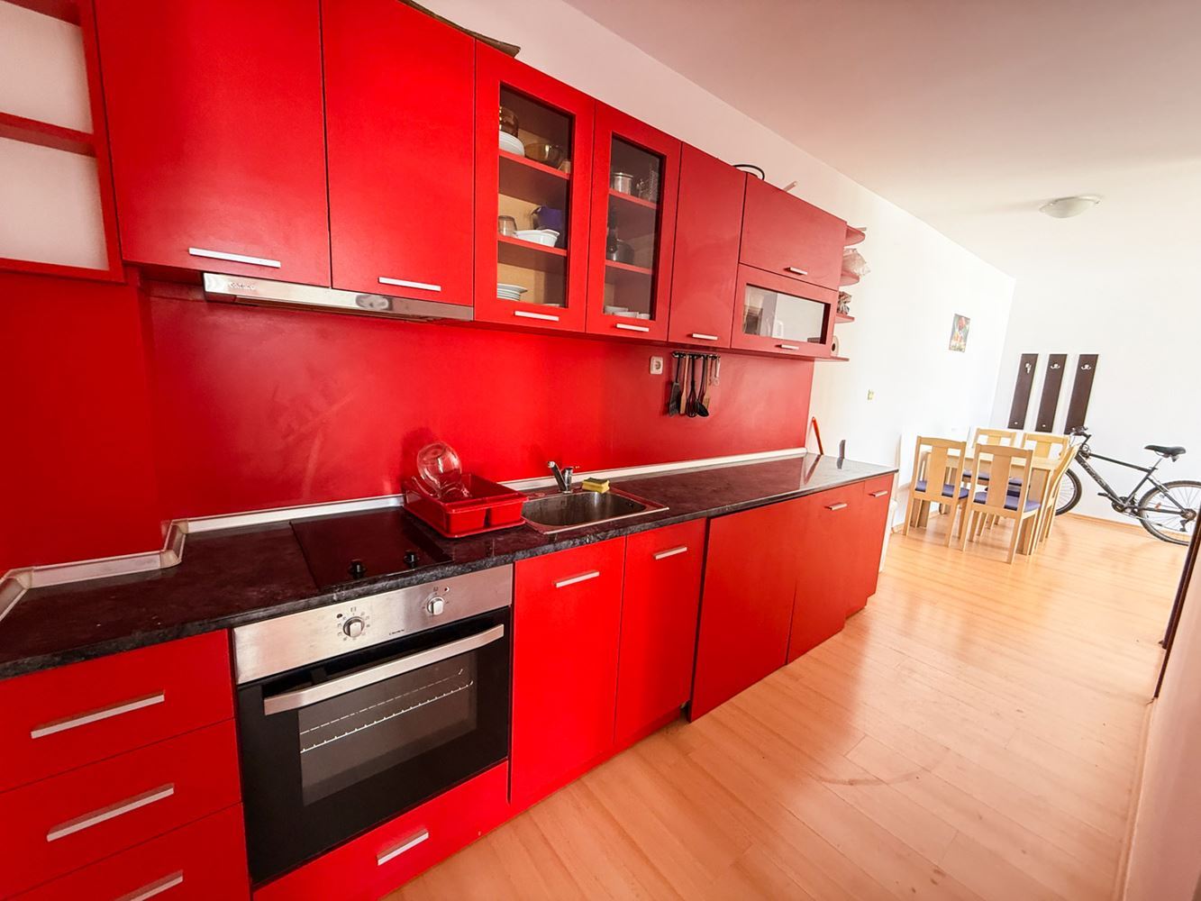 Three-room Apartment with Pool View in a Well-Maintained Complex near Sunny Beach