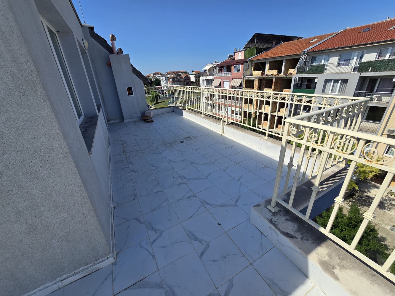 Studio with a Huge Panoramic Terrace and Wonderful View in Nessebar, Cherno More 2 District – No Maintenance Fee
