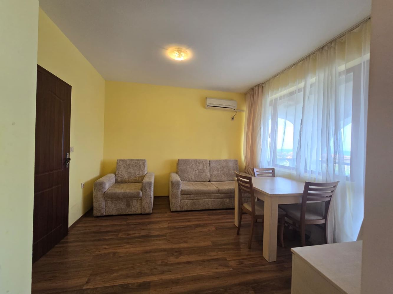 Furnished One-Bedroom Apartment with Sea View in Sozopol – No Maintenance Fee and a Short Walk to the Beach