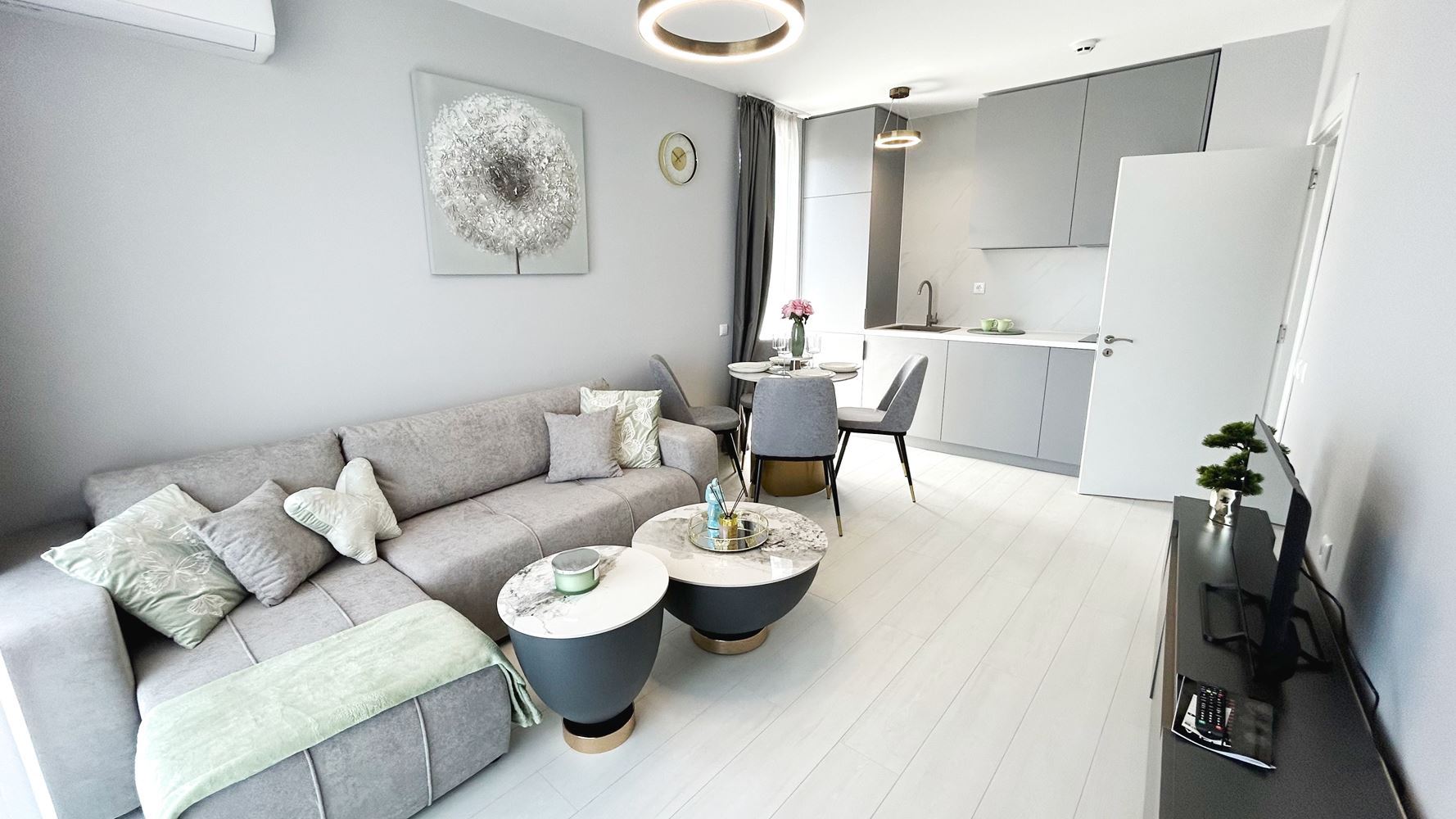 Elegant Apartment with Two Bedrooms and Panoramic Sea View on the First Sea Line in Sunny Beach