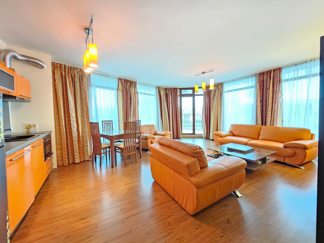Spacious three-room apartment on the first line of the sea in Sozopol with a unique panoramic terrace