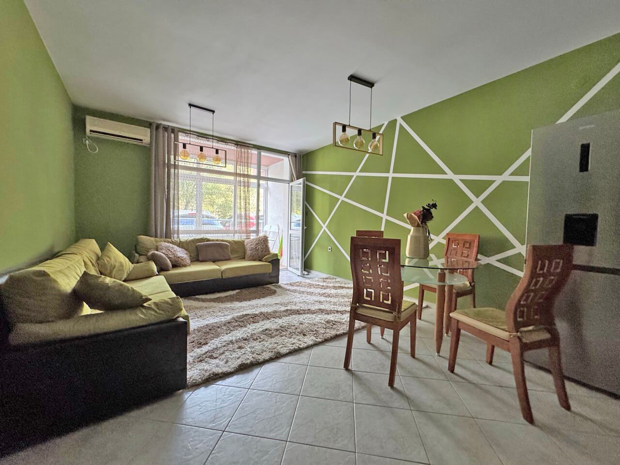 Spacious two-bedroom apartment with pool view in Sunny Beach