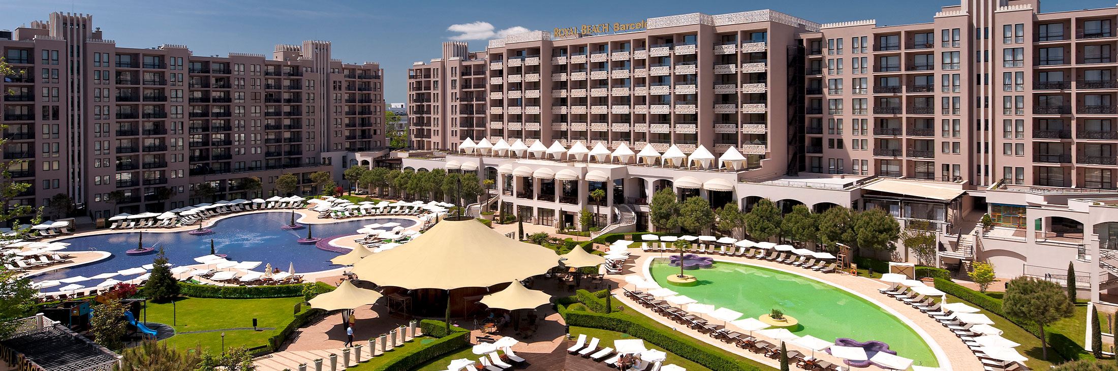 Exclusive studio with garden and direct pool access – 100 m from the sea in Sunny Beach