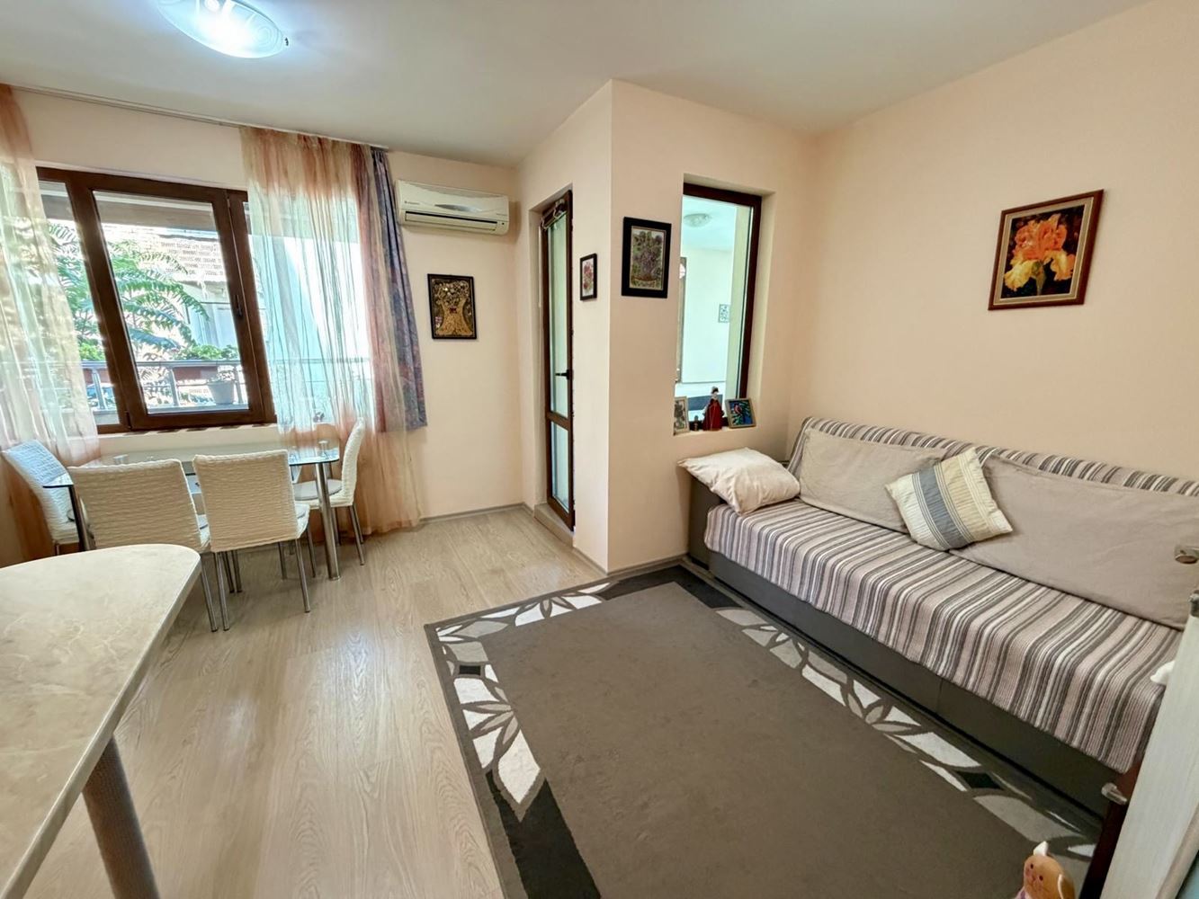 Sarafovo – Spacious One-Bedroom Apartment with Act 16, Minimal Maintenance Fee and Ready Furnishings