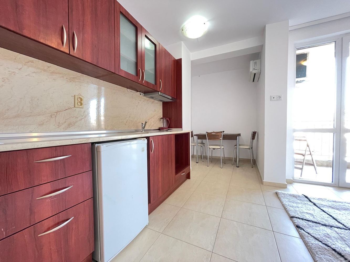 Stylish furnished studio in a year-round complex in Sunny Beach, 400 meters from the beach