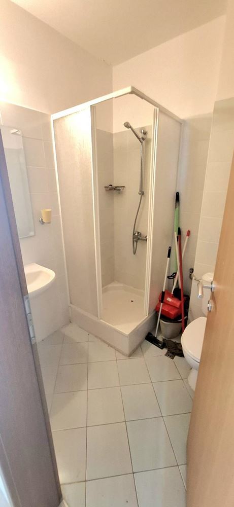 Three-room apartment on the first line with frontal sea view in Pomorie. With underground parking space!