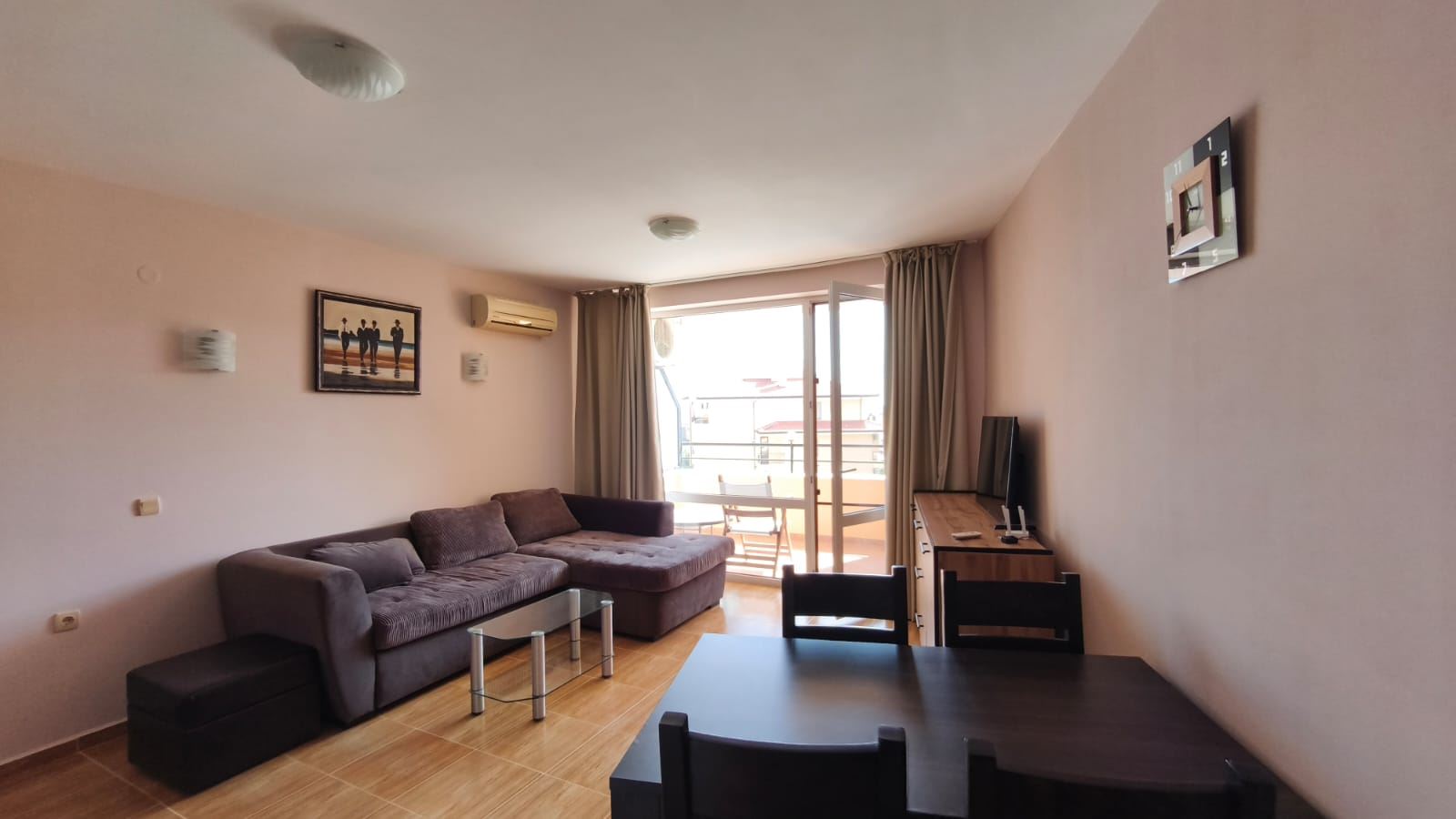 Spacious Two-Bedroom Apartment with Sea View in Sveti Vlas, 200 Meters from the Beach
