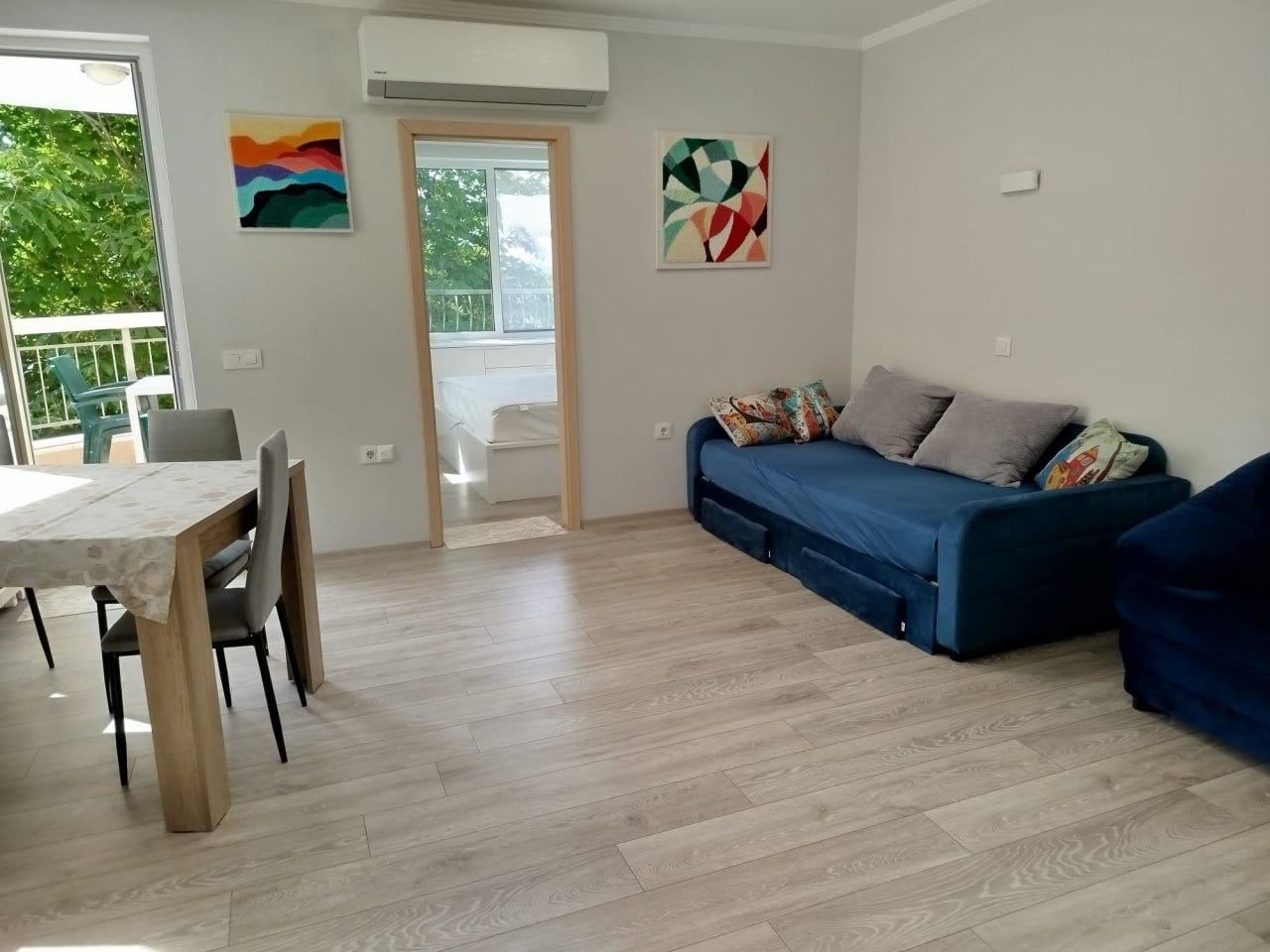 Two-room apartment 100 metres from the beach in Nessebar – tranquillity, greenery and an excellent location