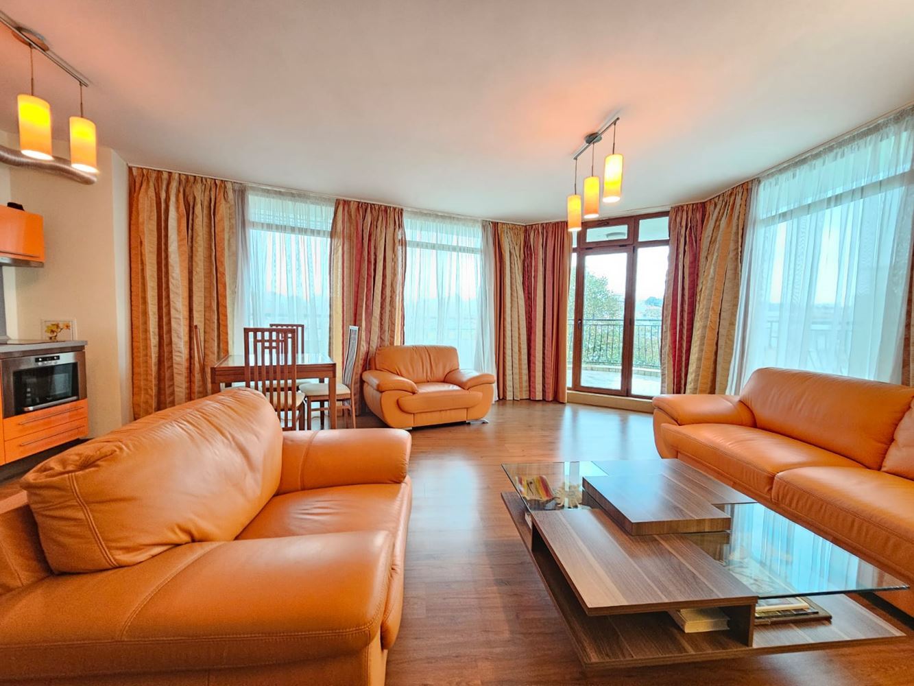 Spacious three-room apartment on the first line of the sea in Sozopol with a unique panoramic terrace