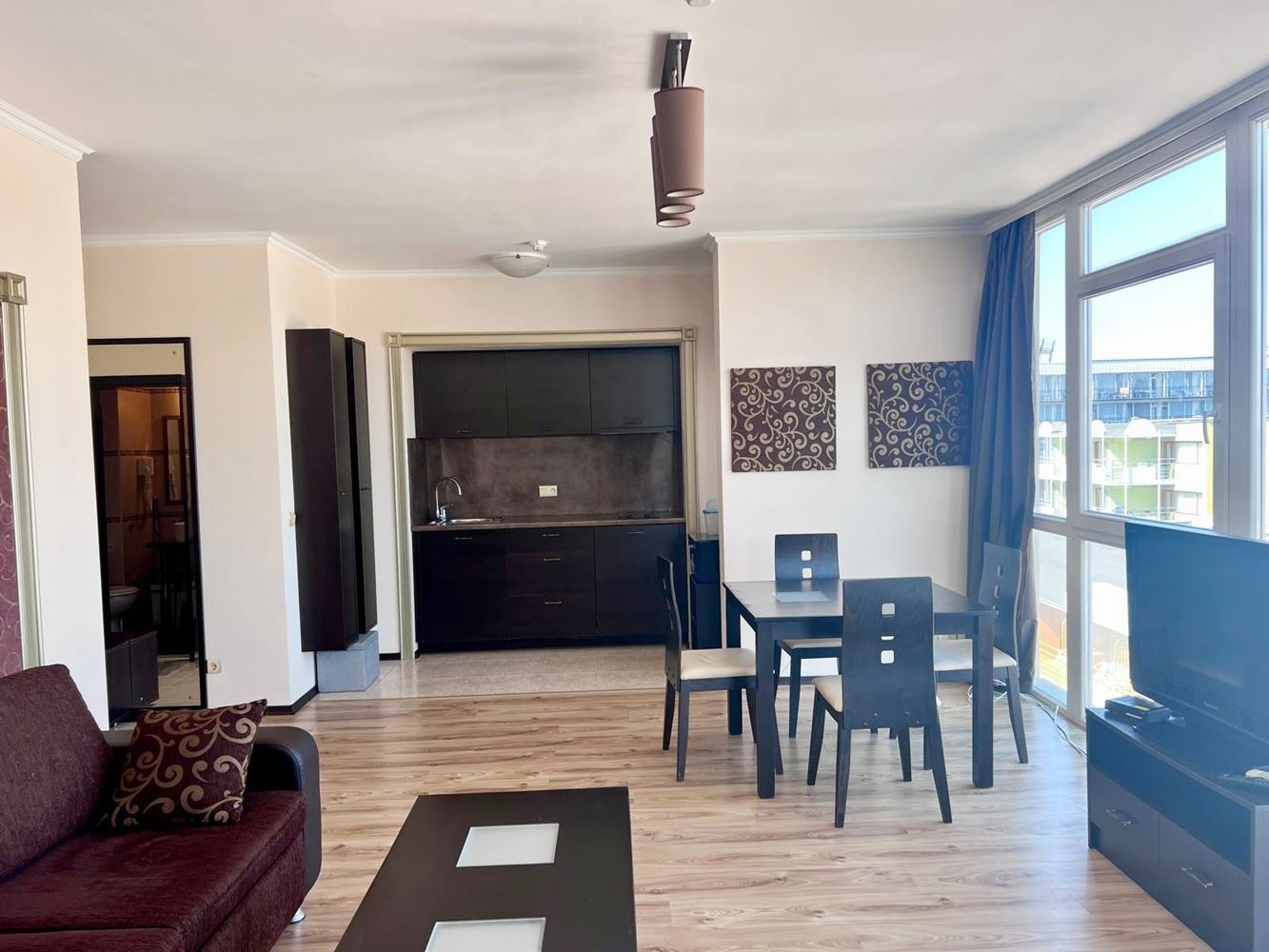 One-Bedroom Apartment with Panoramic Sea View on the First Line – Spacious Apartment in Sunny Beach
