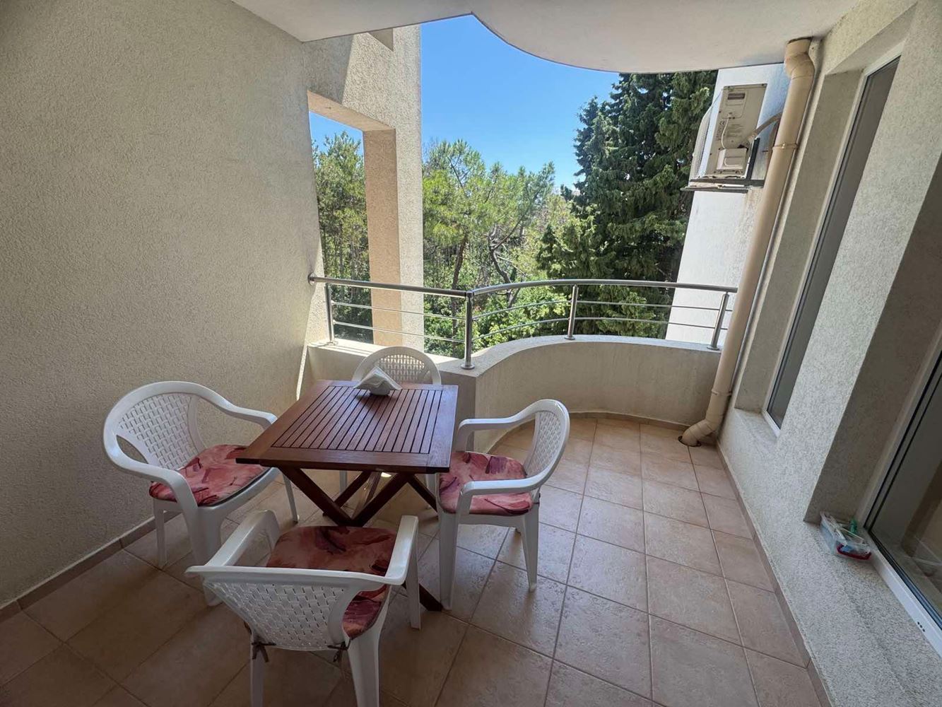 South-Facing Apartment with Two Bedrooms and Underground Parking Space 200 m from the Sea in Pomorie