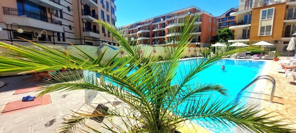 Spacious two-bedroom apartment in Sunny Beach – fully furnished, excellent location, and ready for a profitable investment