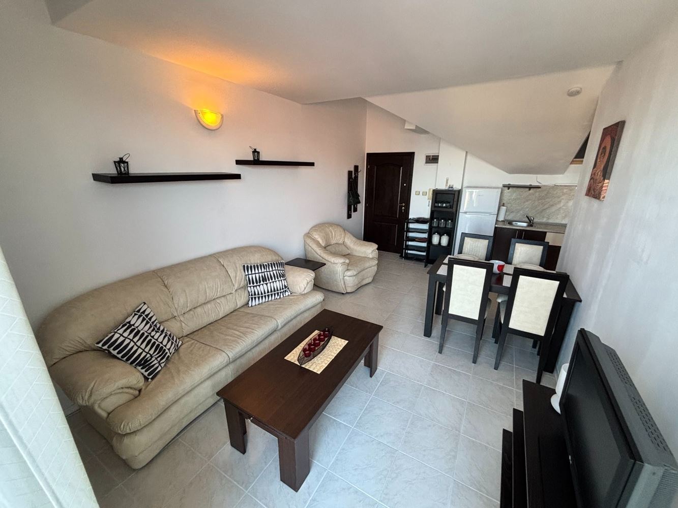 Cozy One-Bedroom Apartment with Panoramic Sea View in Sveti Vlas