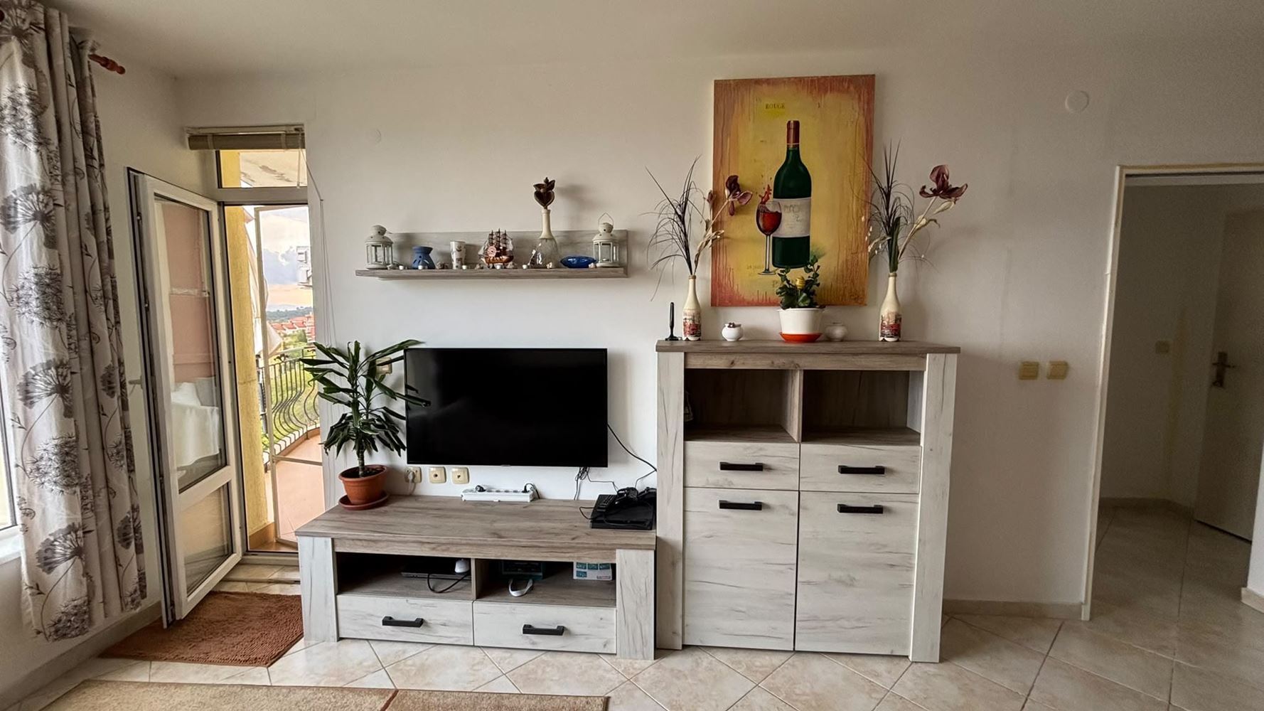 One-bedroom apartment with sea view in Sveti Vlas – no maintenance fee, with parking, ready to move in
