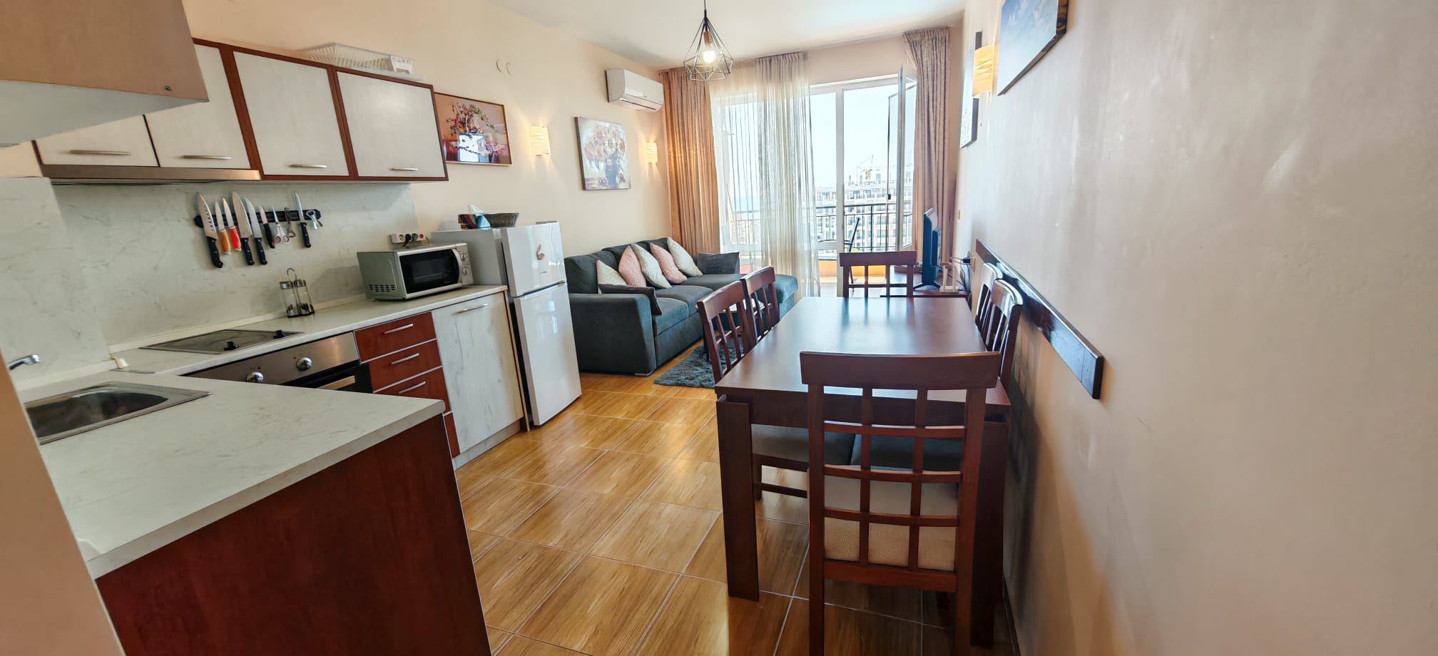 Panoramic sea and pool views – spacious apartment with two bedrooms in Sveti Vlas