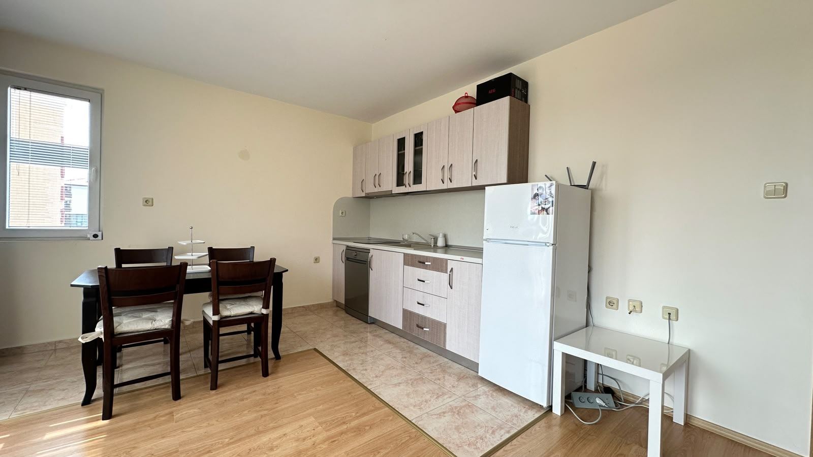 Bright two-bedroom apartment in a quiet area of Nessebar with a low maintenance fee