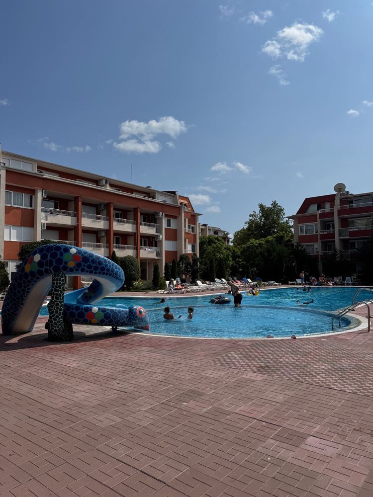 Spacious Studio with Pool View in Sunny Beach – Residential Electricity and Excellent Infrastructure