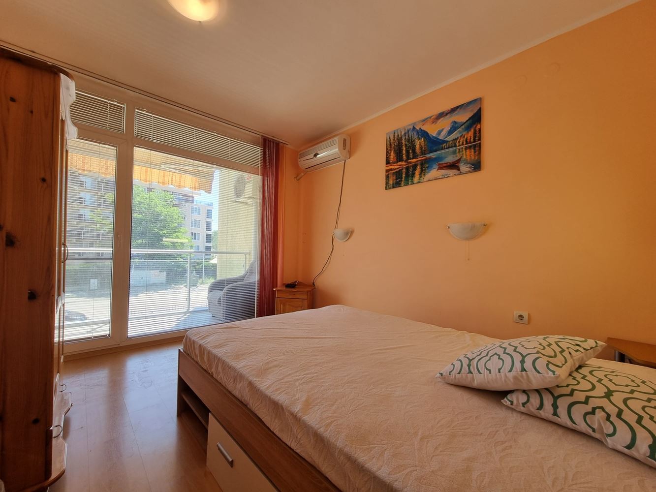 Furnished apartment with one bedroom in Sunny Beach – functional property with amenities and low maintenance fee