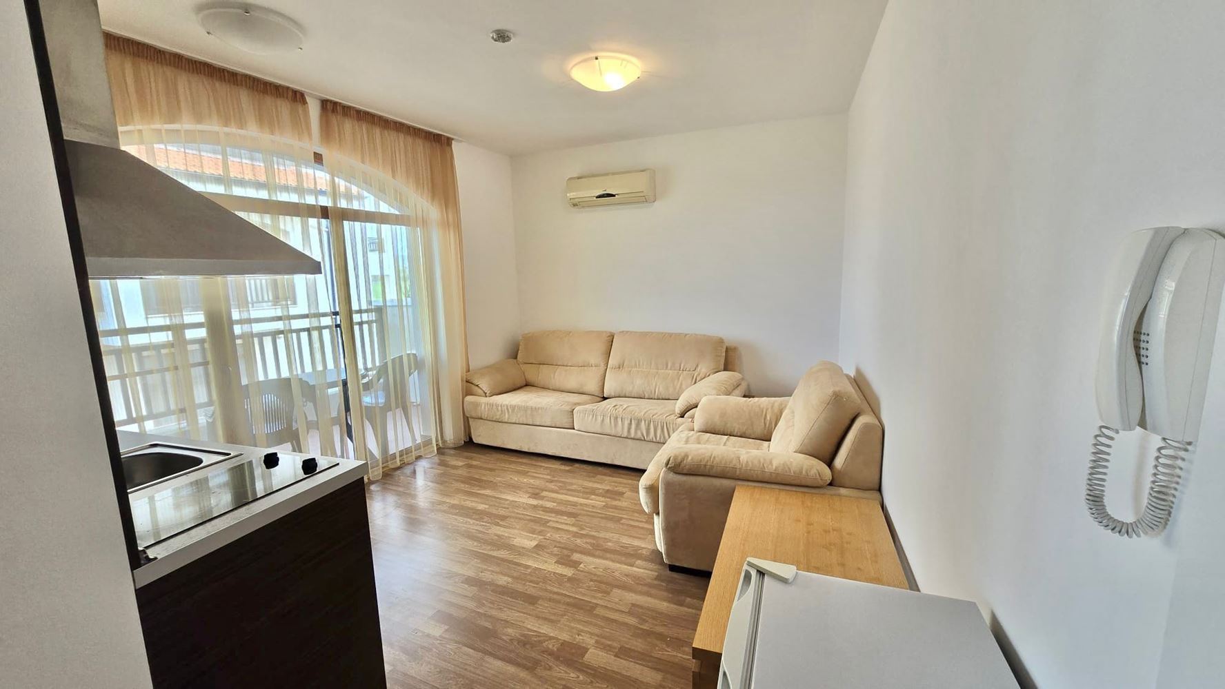 Attractive one-bedroom apartment with pool view in Aheloy