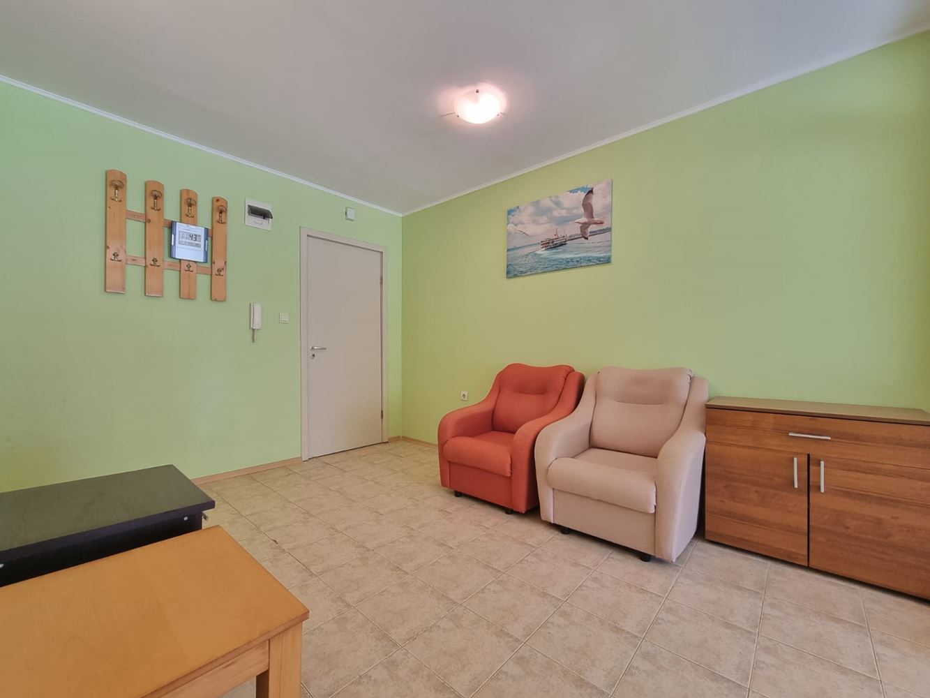 Furnished apartment with one bedroom in Sunny Beach – functional property with amenities and low maintenance fee