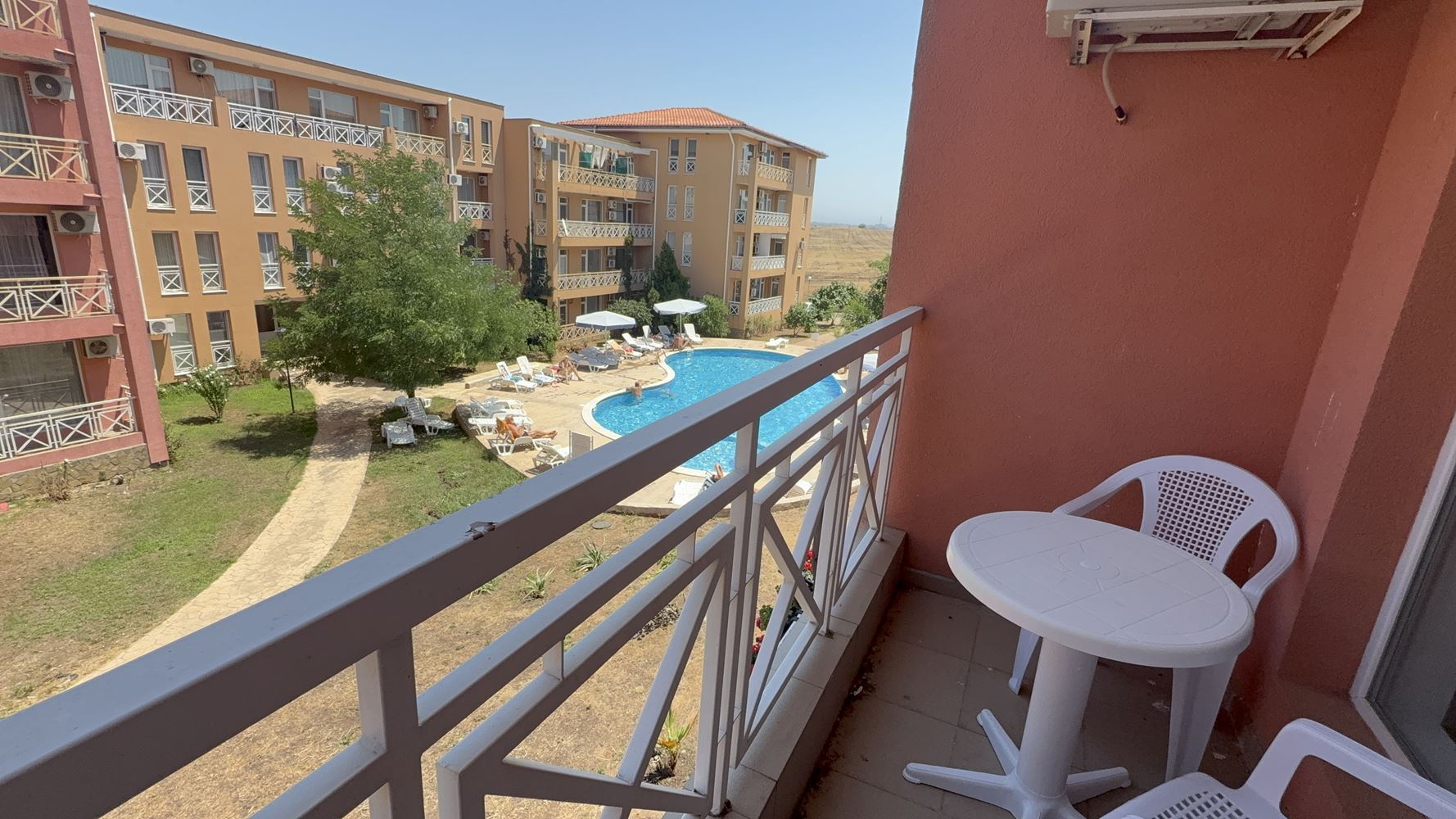 Furnished One-Bedroom Apartment with Pool View in Sunny Beach