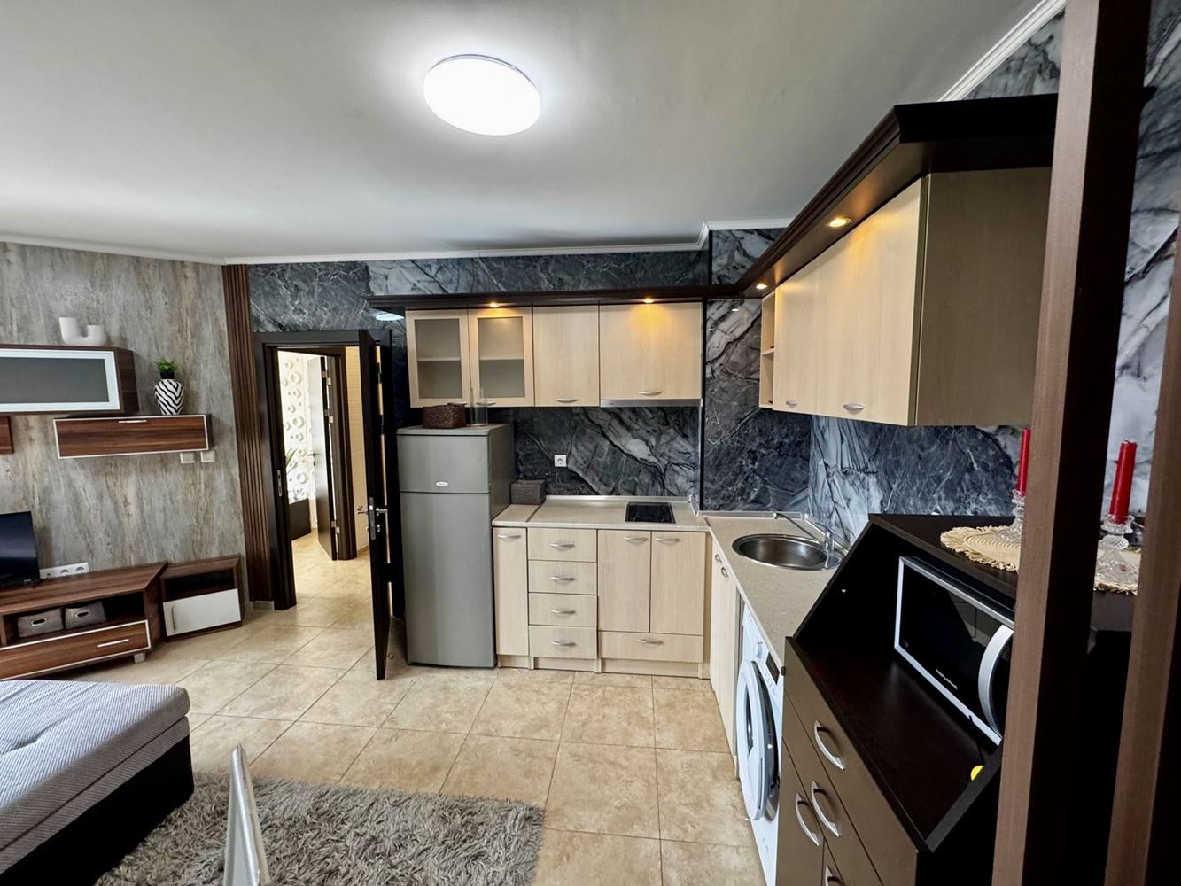 Spacious one-bedroom apartment with pool view in Nessebar