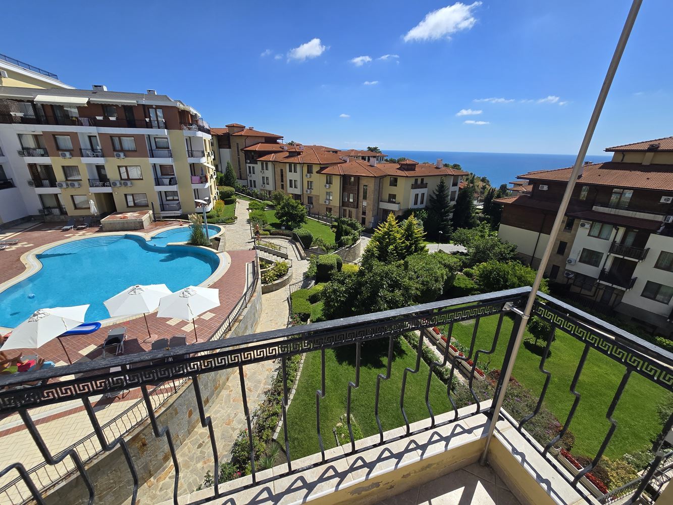 Panoramic Sea View on the First Line – Furnished One-Bedroom Apartment in Sveti Vlas