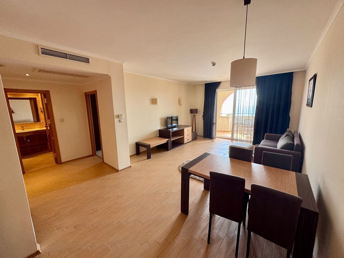 One-Bedroom Apartment on the First Line with Panoramic Sea View in Sunny Beach