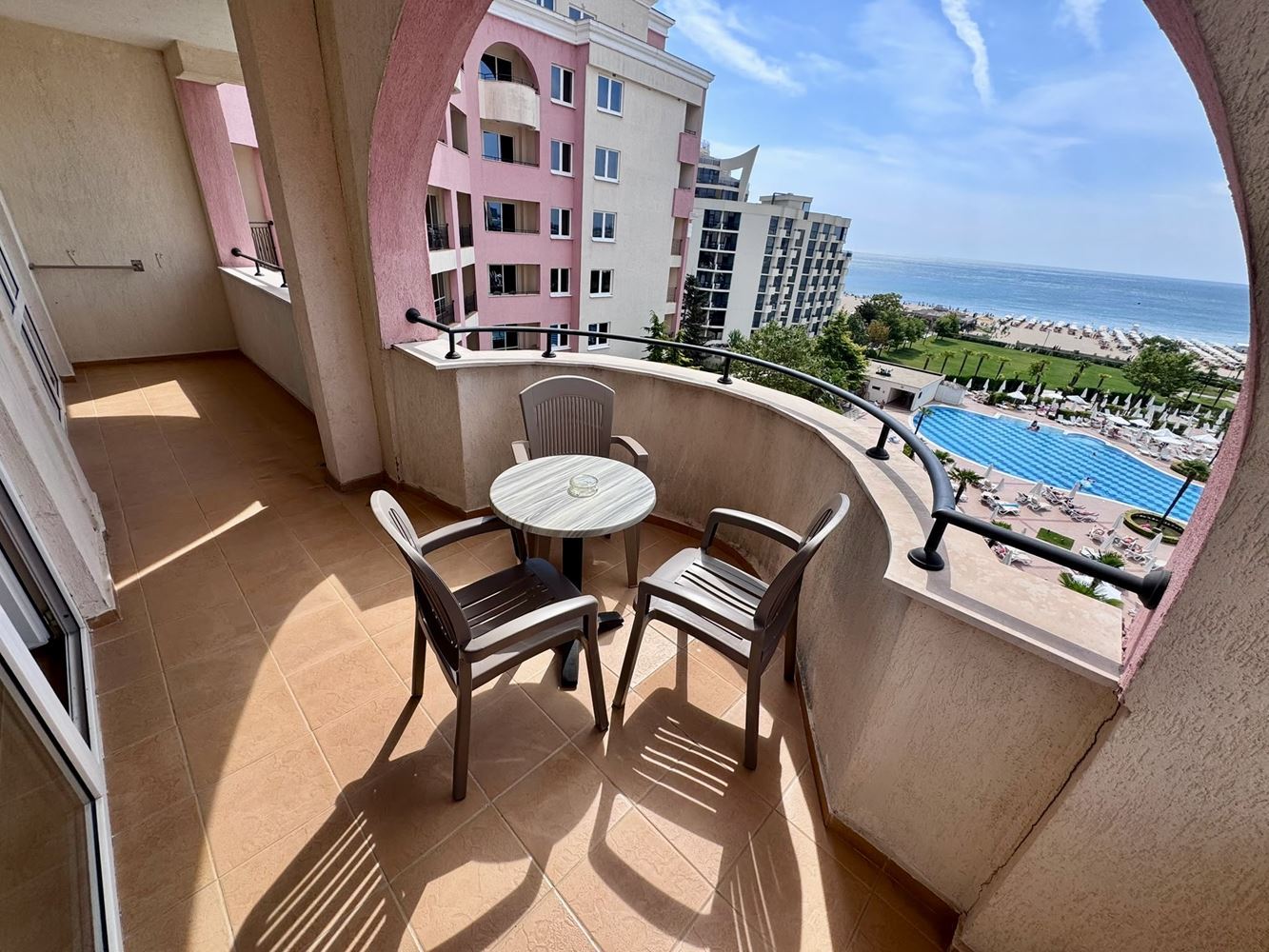 One-Bedroom Apartment on the First Line with Panoramic Sea View in Sunny Beach