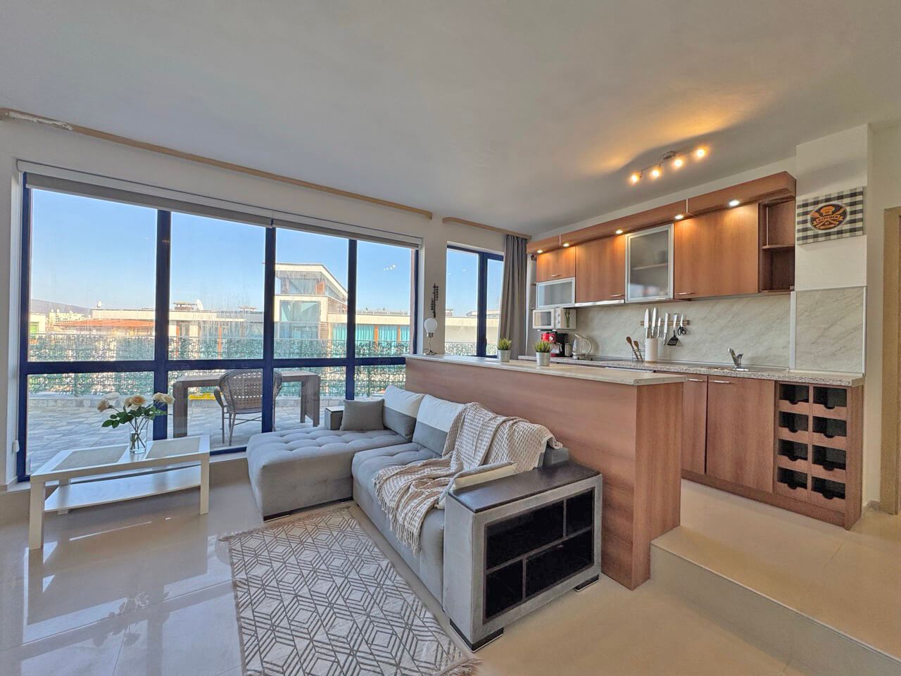 Luxury penthouse in Sunny Beach with an impressive panoramic terrace and excellent location