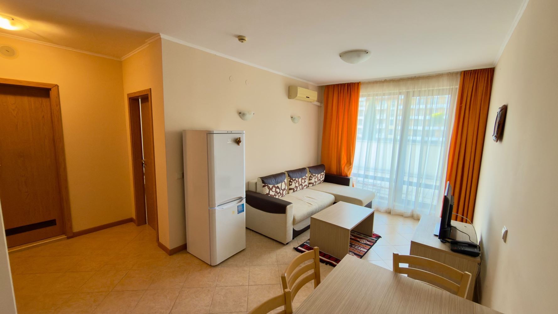 Spacious One-Bedroom Apartment with a Large Terrace and Pool View in Sunny Beach