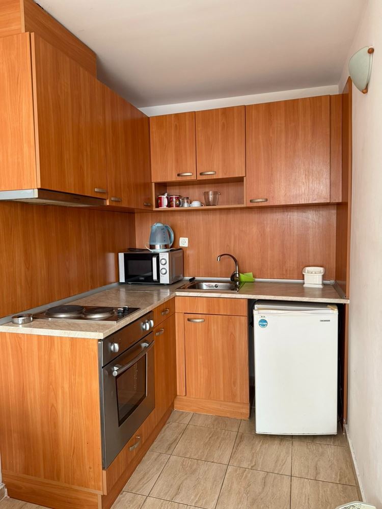 Spacious Two-Room Apartment with One Bedroom on the Top Floor in Sunny Beach, with a Swimming Pool and Green Surroundings