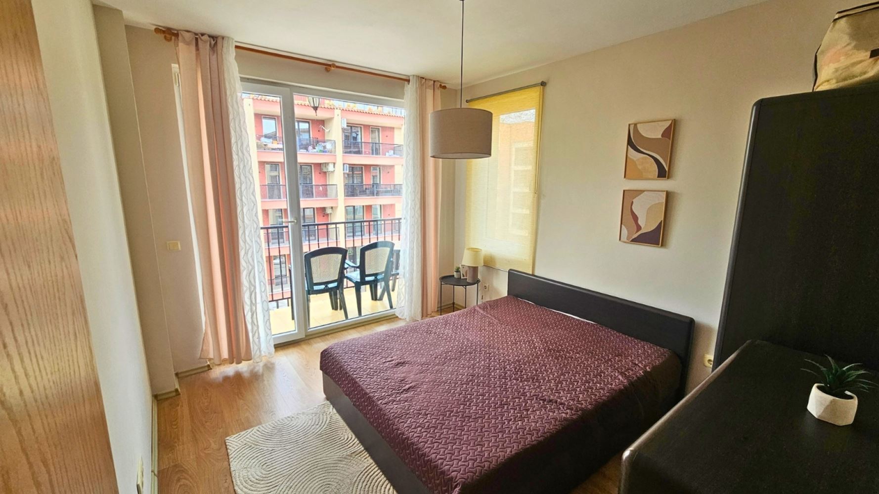 Fully furnished one-bedroom apartment after renovation in Sunny Beach