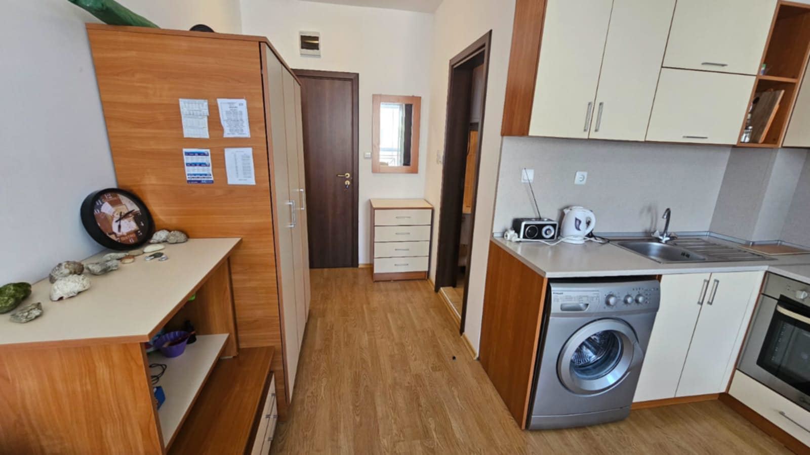 Compact studio in the Sunny Beach area – excellent infrastructure, residential electricity, and a wonderful investment